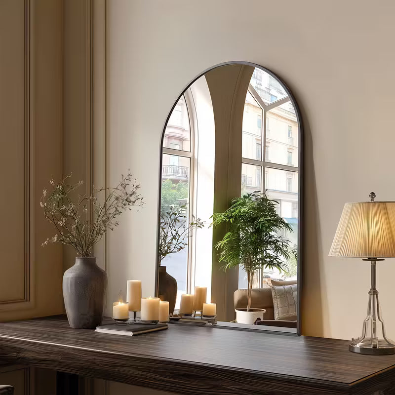 Premium Quality - Curved Wall Mirror with Metal Border