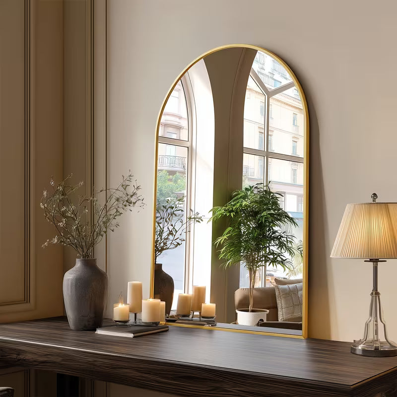 Premium Quality - Curved Wall Mirror with Metal Border
