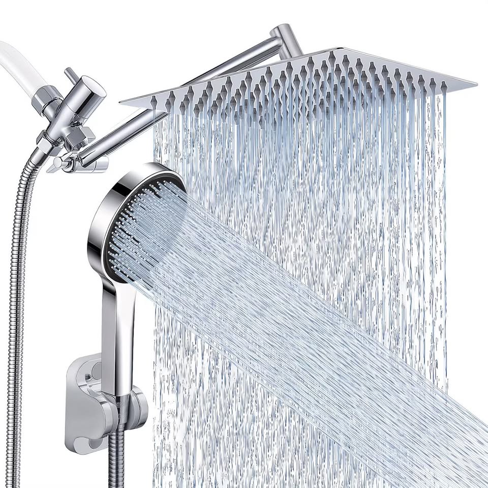 [Rainfall + Handheld] High Pressure Shower Head Full Kit