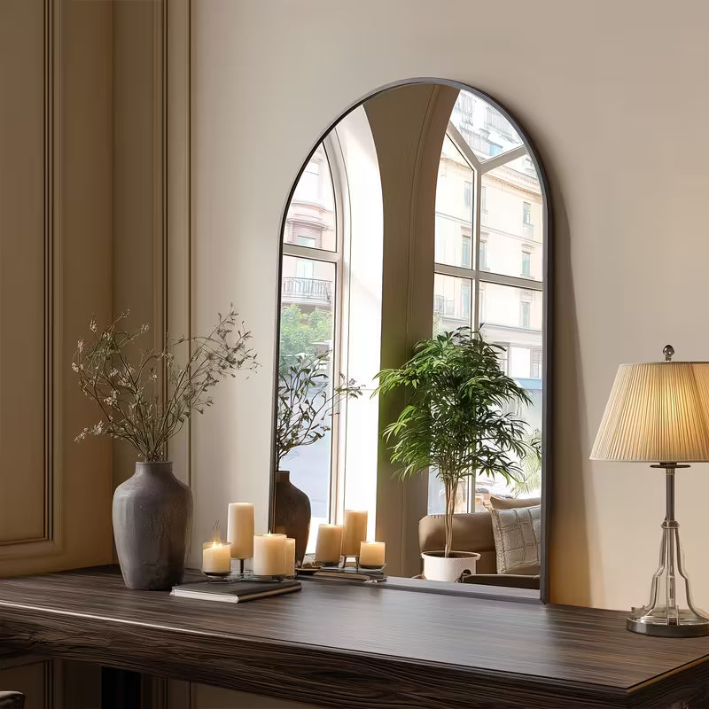 Premium Quality - Curved Wall Mirror with Metal Border