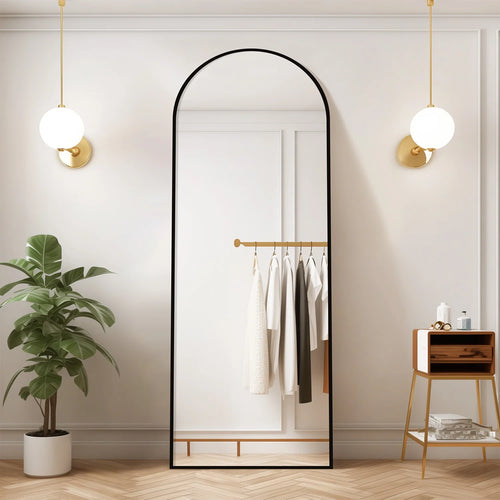 64"x21" Arched Full Body Length Standing Mirror - Full Body Floor Mirror  - Hanging/Leaning/Standing