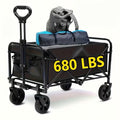 Heavy Duty Folding Utility Cart 680LB Capacity Outdoor Wagon
