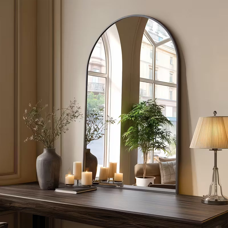 Premium Quality - Curved Wall Mirror with Metal Border